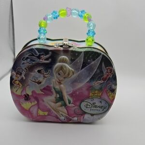 🧚‍♀️ Disney Fairies Tinker Bell Tin Purse | Beaded Handle | Vintage Kids Bag 🧚